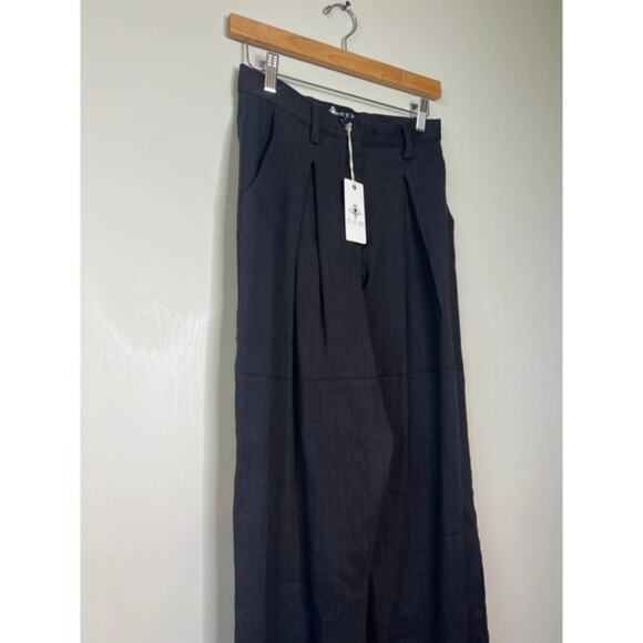 Just Bee Queen Kai Pleated Ankle Straight Pants Women's Black Size: Small NWT - Picture 4 of 10